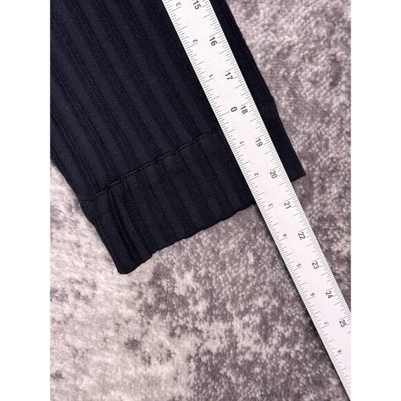 Free People Beach Pacific Set Large Womens Black Ribbed Lounge Semi Sheer 2 Pc - Picture 5 of 11